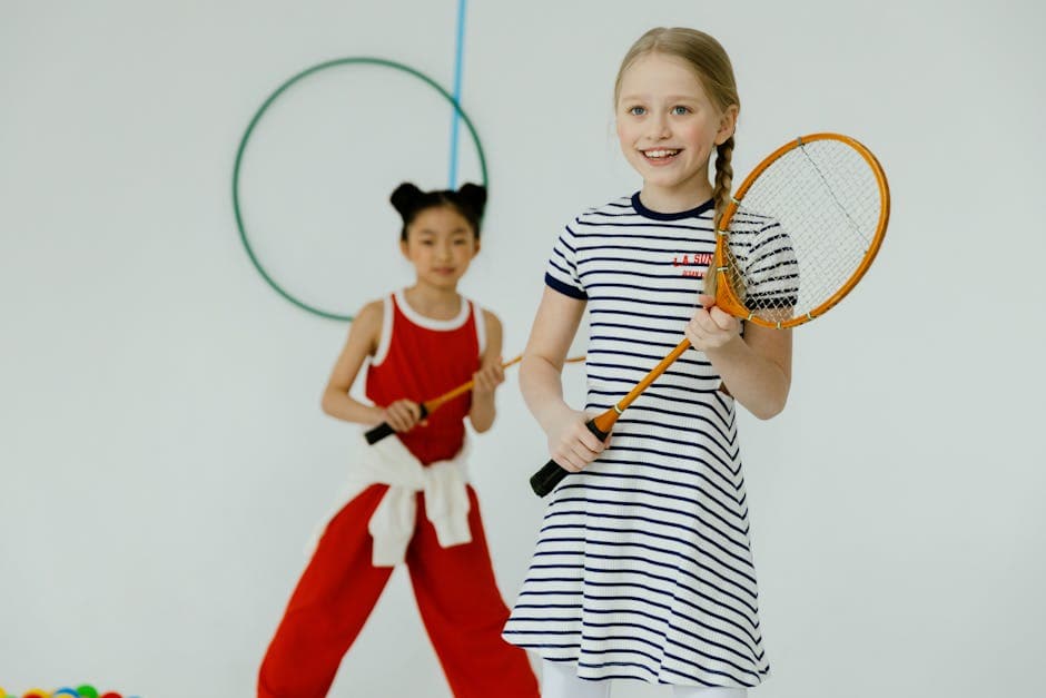 Kids exercising coordination games